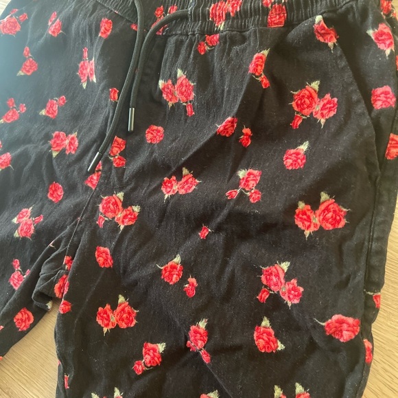 Floral Black and Pink Men's Swim Trunks  Shorts Size Large - Picture 6 of 7